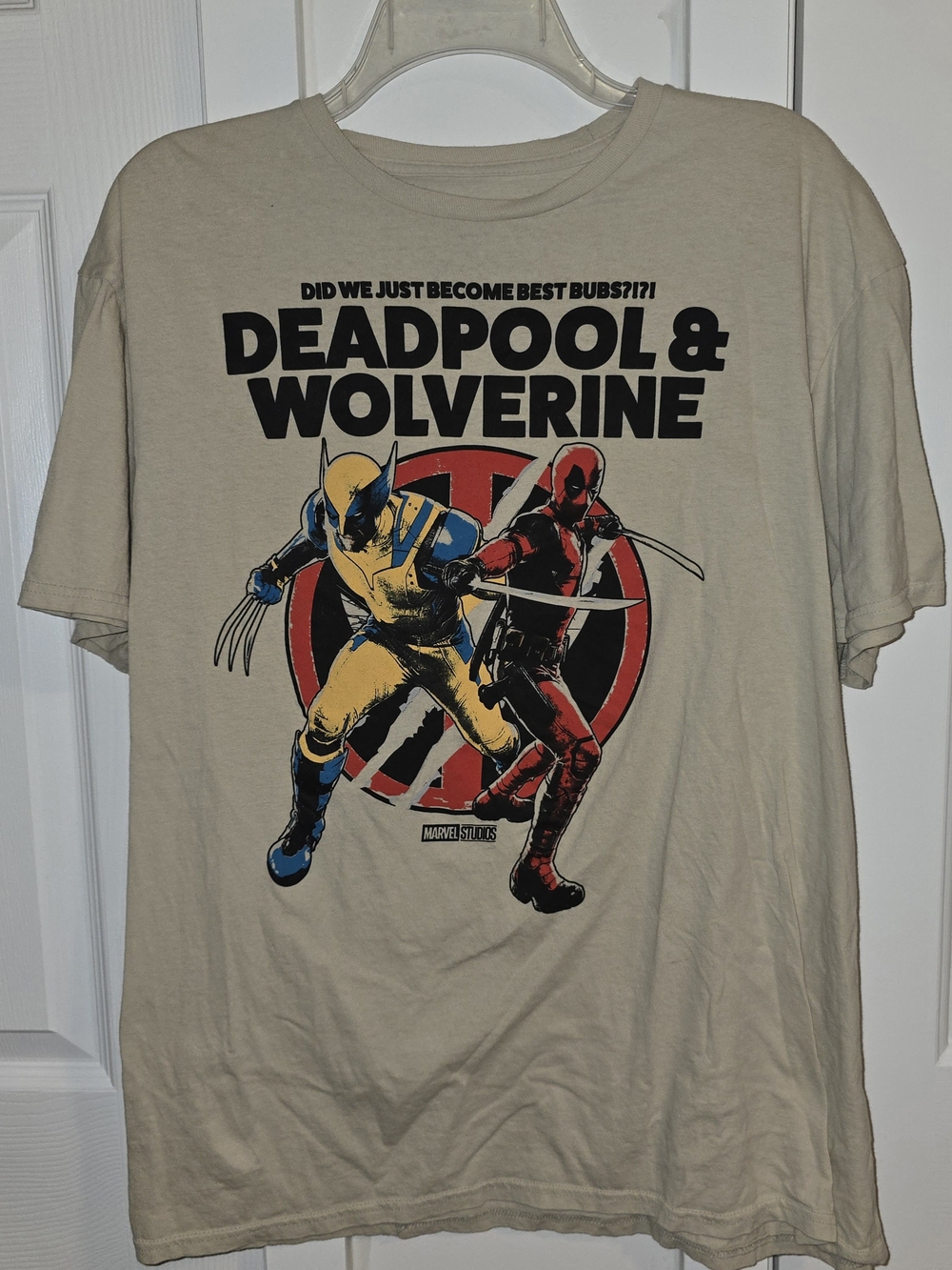 Marvel Deadpool & Wolverine Graphic Tee - Cream XL